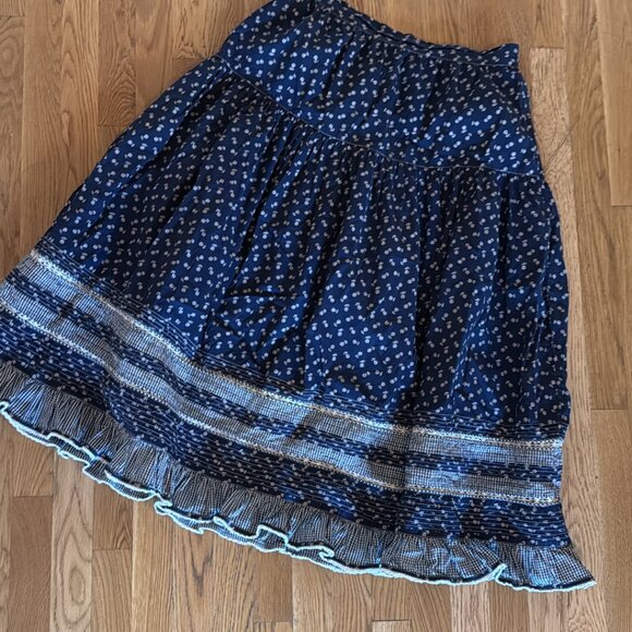 DOEN. Rosanna Skirt Calico Midi BNWOT Large / Medium - Picture 2 of 7